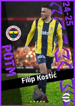 Filip Kostić eFootball 2026 player card, 93 OVR LMF