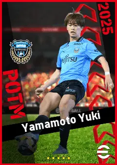 Yamamoto Yuki eFootball 2026 player card, 90 OVR CMF