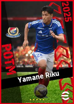 Yamane Riku eFootball 2026 player card, 90 OVR CMF