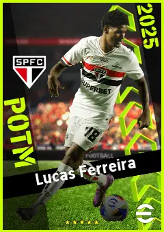 Lucas Ferreira eFootball 2026 player card, 91 OVR RMF