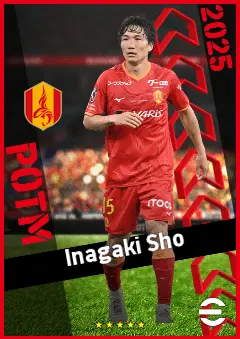 Inagaki Sho eFootball 2026 player card, 91 OVR CMF