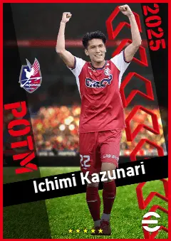 Ichimi Kazunari eFootball 2026 player card, 90 OVR CF