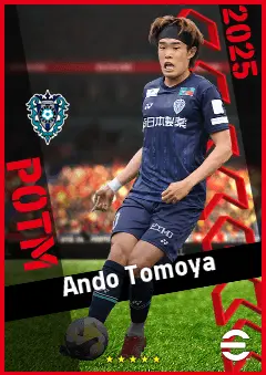 Ando Tomoya eFootball 2026 player card, 90 OVR CB