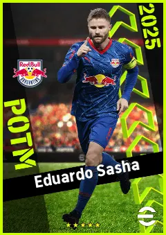 Eduardo Sasha eFootball 2026 player card, 91 OVR AMF