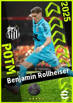 Benjamín Rollheiser eFootball 2026 player card, 91 OVR AMF