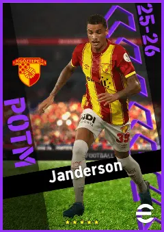 Janderson eFootball 2026 player card, 91 OVR CF