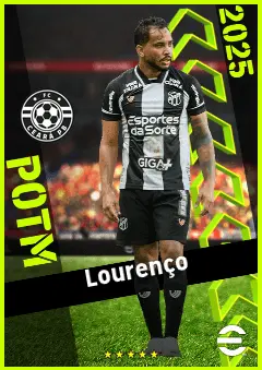 Lourenço eFootball 2026 player card, 91 OVR AMF