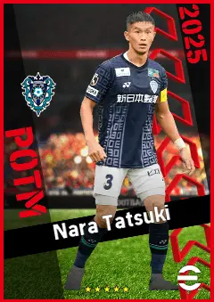 Nara Tatsuki eFootball 2026 player card, 90 OVR CB