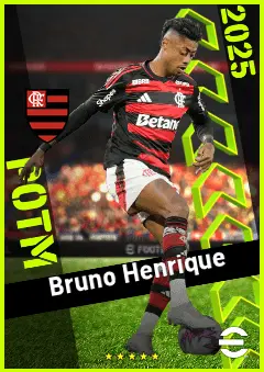 Bruno Henrique eFootball 2026 player card, 92 OVR CF