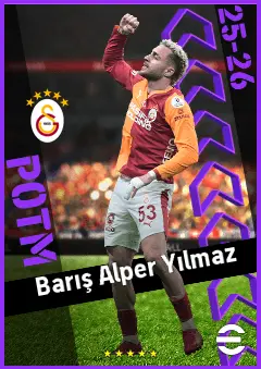 Barış Alper Yılmaz eFootball 2026 player card, 93 OVR LMF