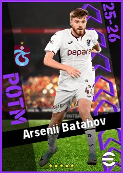 Arsenii Batahov eFootball 2026 player card, 90 OVR CB