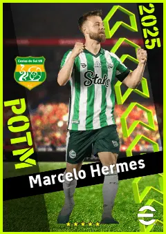 Marcelo Hermes eFootball 2026 player card, 91 OVR LMF