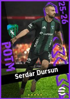Serdar Dursun eFootball 2026 player card, 90 OVR CF