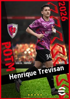 Henrique Trevisan eFootball 2026 player card, 90 OVR CB