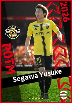 Segawa Yusuke eFootball 2026 player card, 90 OVR AMF