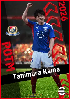 Tanimura Kaina eFootball 2026 player card, 90 OVR CF