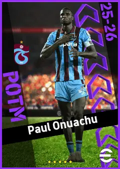 Paul Onuachu eFootball 2026 player card, 93 OVR CF