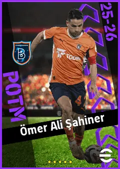 Ömer Ali Şahiner eFootball 2026 player card, 90 OVR RB