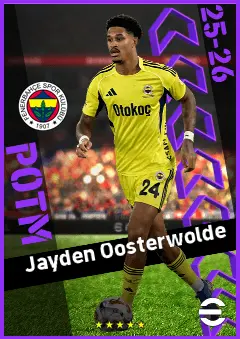 Jayden Oosterwolde eFootball 2026 player card, 93 OVR CB