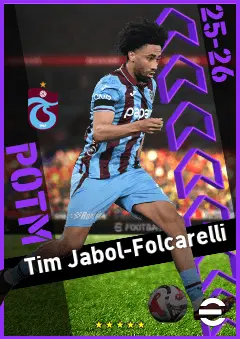Tim Jabol-Folcarelli eFootball 2026 player card, 91 OVR CMF
