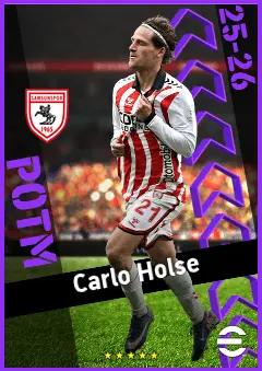 Carlo Holse eFootball 2026 player card, 91 OVR AMF