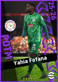 Yahia Fofana eFootball 2026 player card, 91 OVR GK
