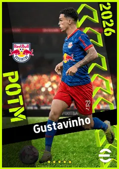 Gustavinho eFootball 2026 player card, 91 OVR CMF