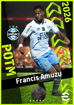 Francis Amuzu eFootball 2026 player card, 91 OVR LMF