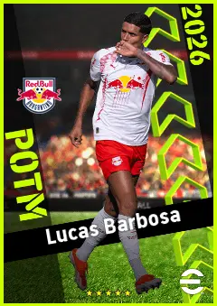 Lucas Barbosa eFootball 2026 player card, 91 OVR AMF