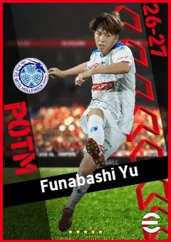 Funabashi Yu eFootball 2026 player card, 91 OVR DMF