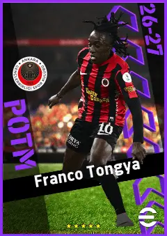 Franco Tongya eFootball 2026 player card, 91 OVR LMF