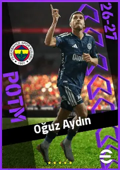 Oğuz Aydın eFootball 2026 player card, 92 OVR LMF
