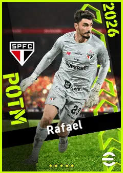 Rafael eFootball 2026 player card, 91 OVR GK