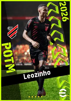 Leozinho eFootball 2026 player card, 91 OVR AMF