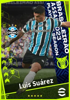 Luis Suárez eFootball 2026 player card, 95 OVR CF