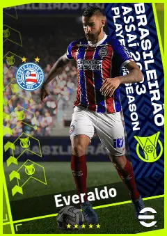 Everaldo eFootball 2026 player card, 92 OVR CF