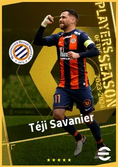 Téji Savanier eFootball 2026 player card, 93 OVR AMF