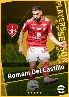 Romain Del Castillo eFootball 2026 player card, 93 OVR RWF