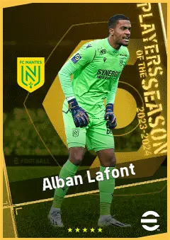 Alban Lafont eFootball 2026 player card, 93 OVR GK