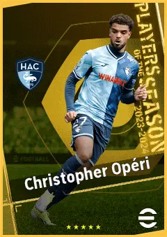 Christopher Opéri eFootball 2026 player card, 92 OVR LB