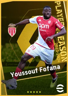 Youssouf Fofana eFootball 2026 player card, 95 OVR CMF