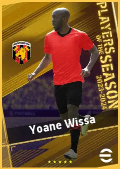 Yoane Wissa eFootball 2026 player card, 94 OVR CF