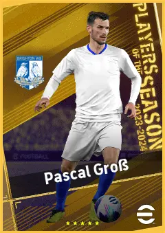 Pascal Groß eFootball 2026 player card, 93 OVR CMF
