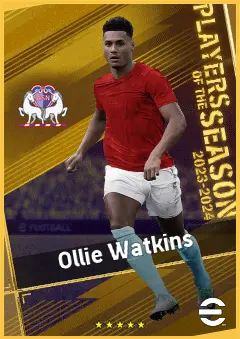 Ollie Watkins eFootball 2026 player card, 94 OVR CF