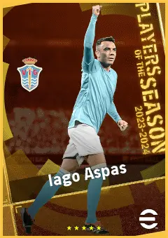 Iago Aspas eFootball 2026 player card, 94 OVR CF