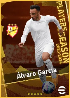Álvaro García eFootball 2026 player card, 93 OVR LWF