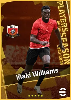 Iñaki Williams eFootball 2026 player card, 94 OVR RWF