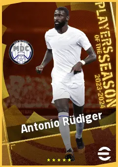 Antonio Rüdiger eFootball 2026 player card, 96 OVR CB