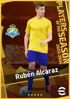 Rubén Alcaraz eFootball 2026 player card, 92 OVR CMF