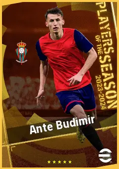 Ante Budimir eFootball 2026 player card, 93 OVR CF